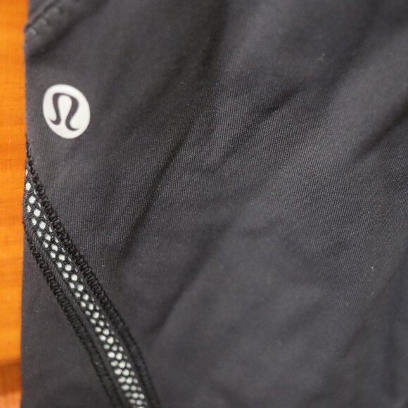 Lululemon Zipper Pockets Mech Stripe Leggings 10 6u3041 - Picture 9 of 11